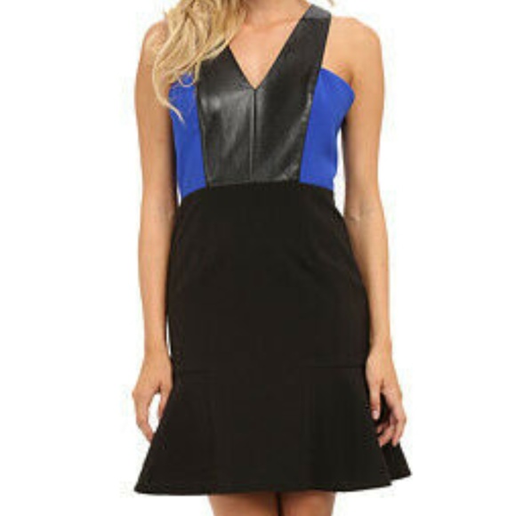 Aryn.K fit & flare cutout mini blue black dress sz s - Picture 4 of 4